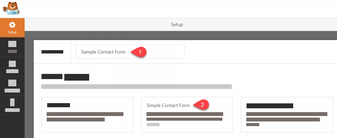 Create simple contact form in wpforms