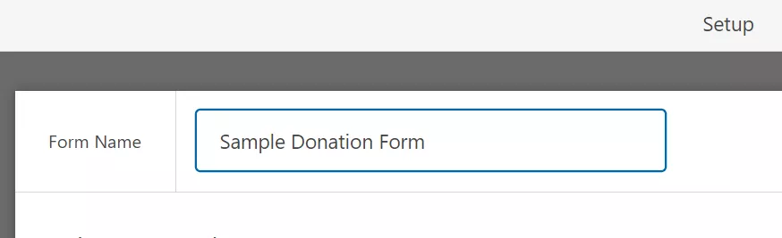 Sample donation form