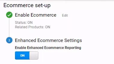 Enable enhanced ecommerce tracking