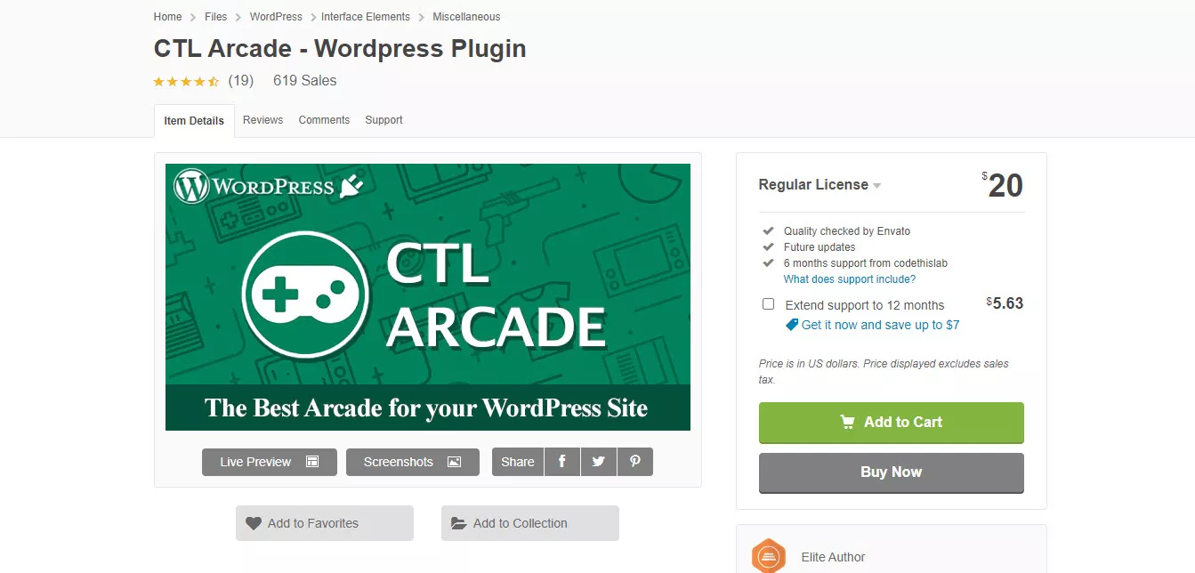 Ctl arcade - wordpress gaming plugin