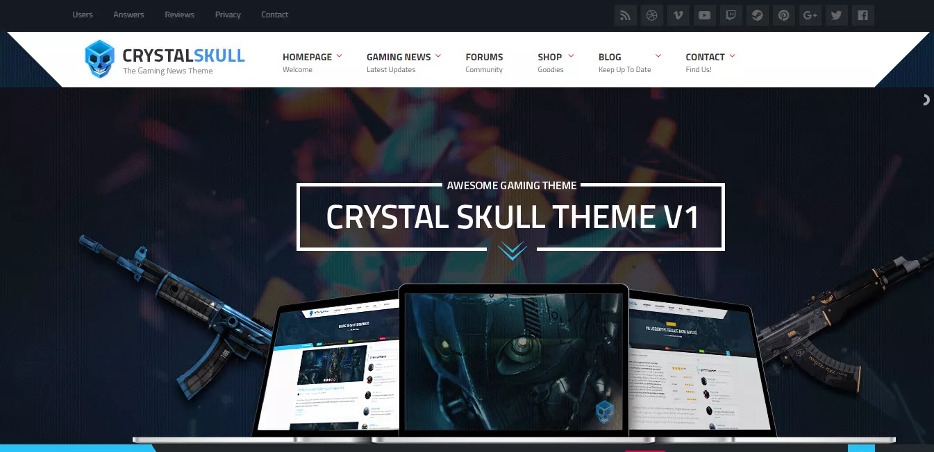 Crystalskull - wordpress gaming theme