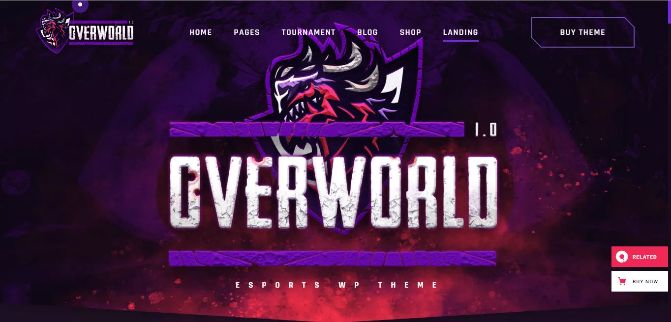 Overworld - wordpress gaming theme