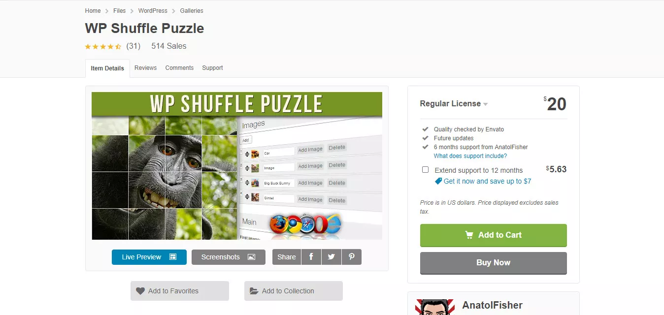 Wp shuffle puzzle - wordpress plugin